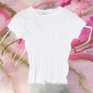 Topshop Women’s XL White Ruched Top